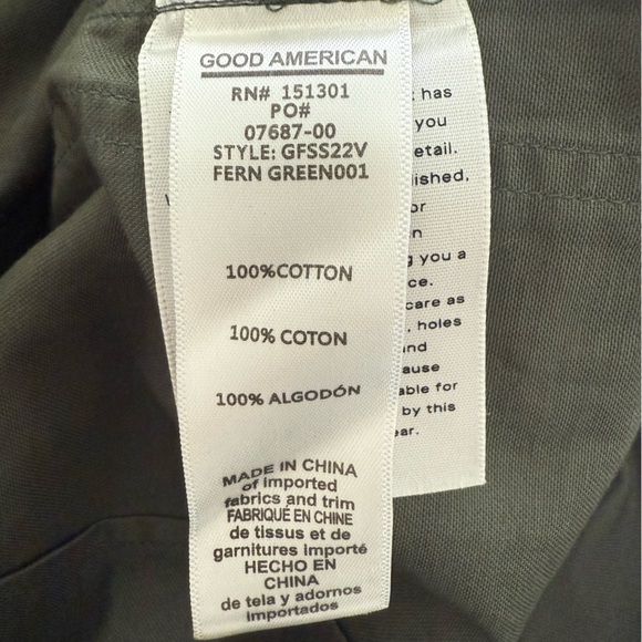 Good American Flight Romper Olive Green Utility Jumpsuit Khaki Zip Workwear S - Picture 8 of 12